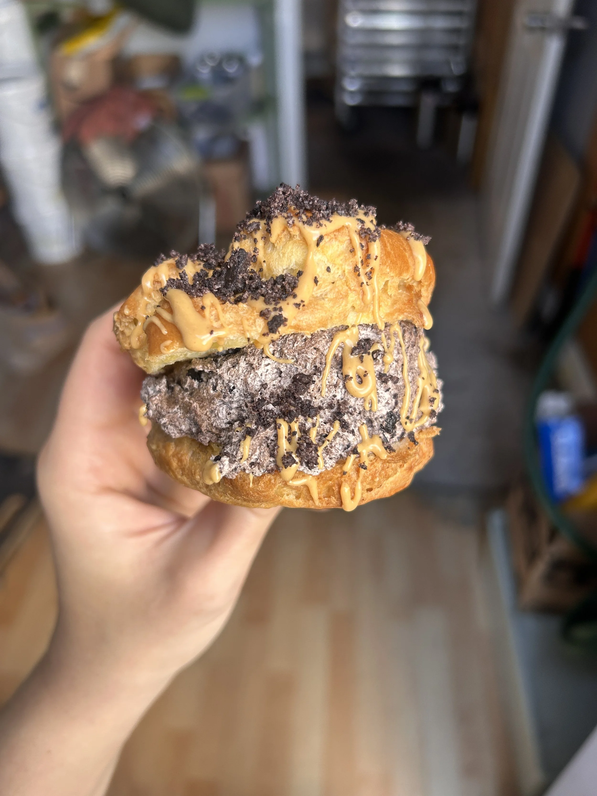 Oreo Peanut Butter Cream Puff!