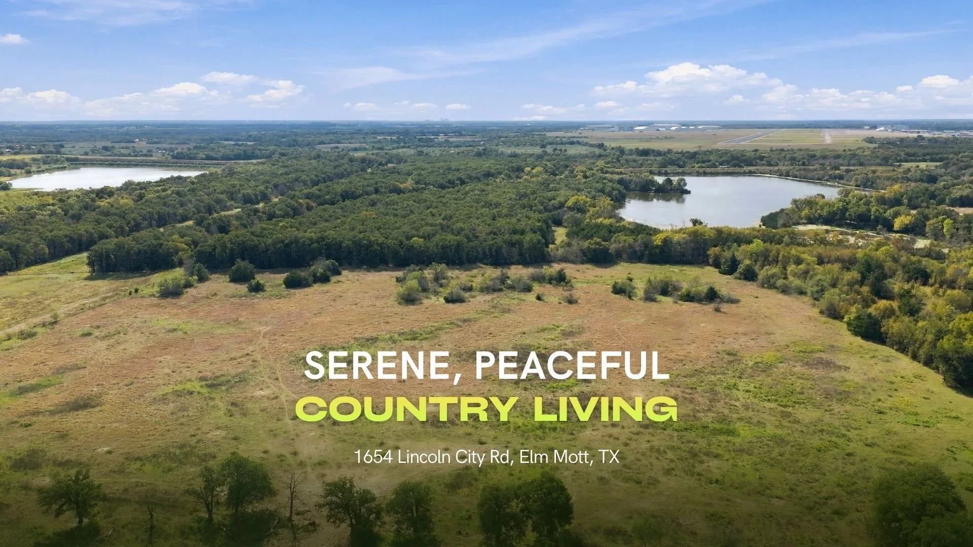 22 acres. One frame. 🚁

The acreage, the holding tanks, the tree lines, and how close it really sits to I-35 without the highway noise.

That&rsquo;s exactly what we captured at this 22.68-acre property in Elm Mott, TX. From above, the land finally 