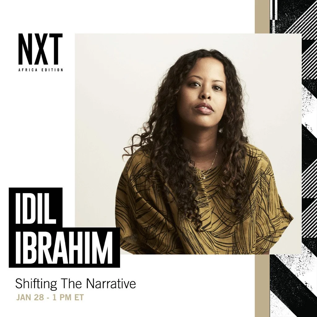 Event flyer: Idil Ibrahim on the NXT Africa Edition panel Shifting The Narrative