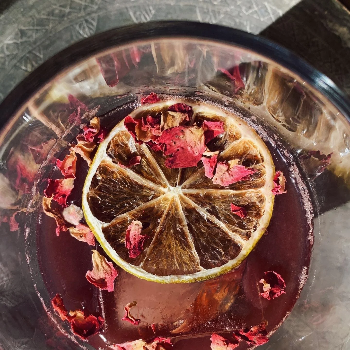 A Middle Eastern Hibiscus-Rose Elixir