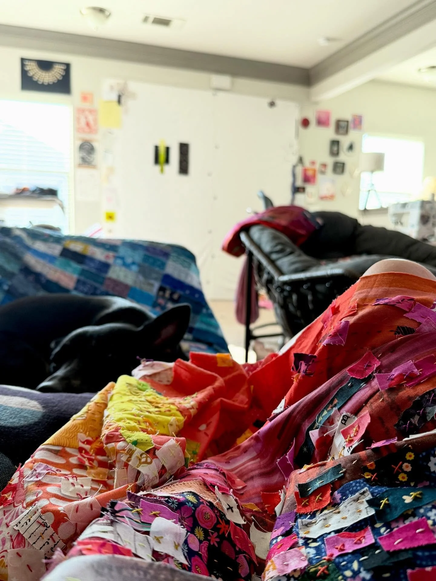 Proof of life check in, and a happy update: I have a familiar now. 🐕&zwj;🦺

Penny is 2 years old, the goodest girl, and was absolutely not on my 2025 bingo card. But I&rsquo;m so glad we found each other when we did. ✨💖✨

#doggo #familiar #handsti