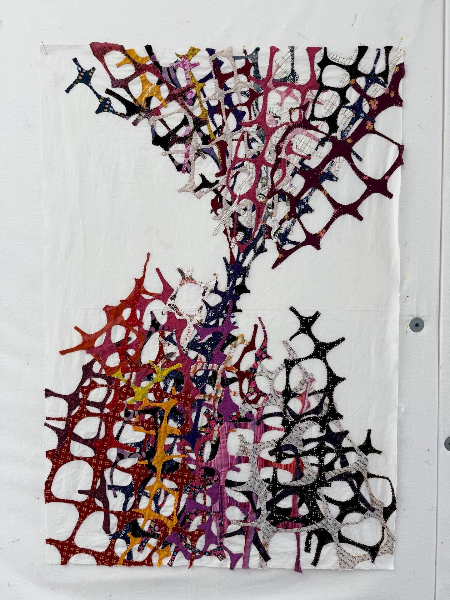 &ldquo;Portrait of a Broken Life&rdquo;
30&rdquo; x 42&rdquo; 
Part of the &ldquo;Metamorphosis&rdquo; series 

Hand stitched, needle turn appliqu&eacute; 

&mdash;&mdash;&mdash;

For most of my adult life I worked to build the structure of what I ha