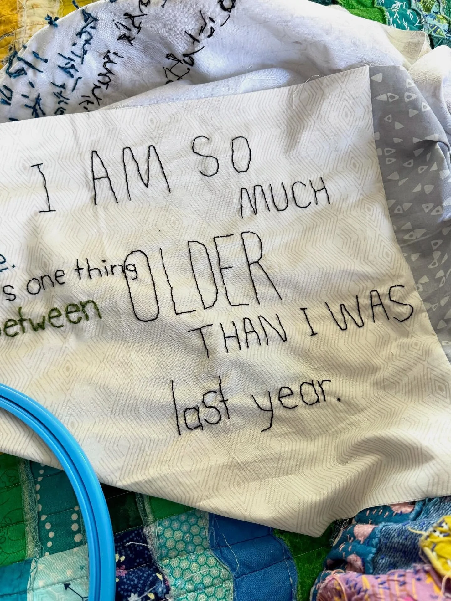 Speaking to you from day two of a creative deep dive. I typically don&rsquo;t reach out in the middle of these, but I just remembered that I have free will. 

Today I&rsquo;m converting journal entries into fabric. Combining the different play spaces