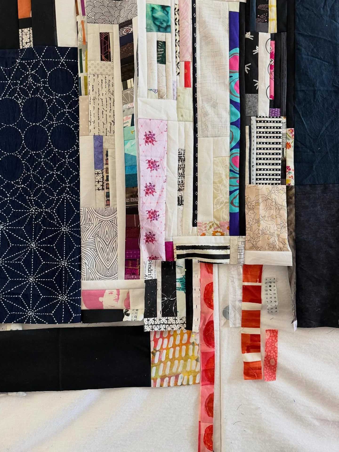 Window into my brain/process

Swipe for the order of operations ➡️

This quilt is coming together as they all do (that is to say, in the way that makes it exist, even if it&rsquo;s not straightforward).

I&rsquo;ve been piecing this one going off vib