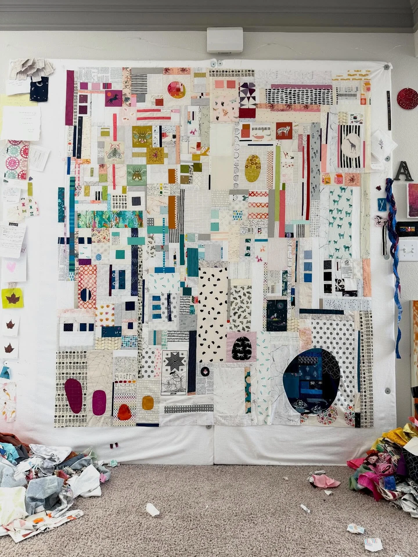 Second quilt top of the year is pieced 🙌

This is a gift for a new baby cousin of mine, someone who hasn&rsquo;t been born yet. 

Things are so scary in the world, but working on this quilt has given me a tangible task, an action that brought me a s