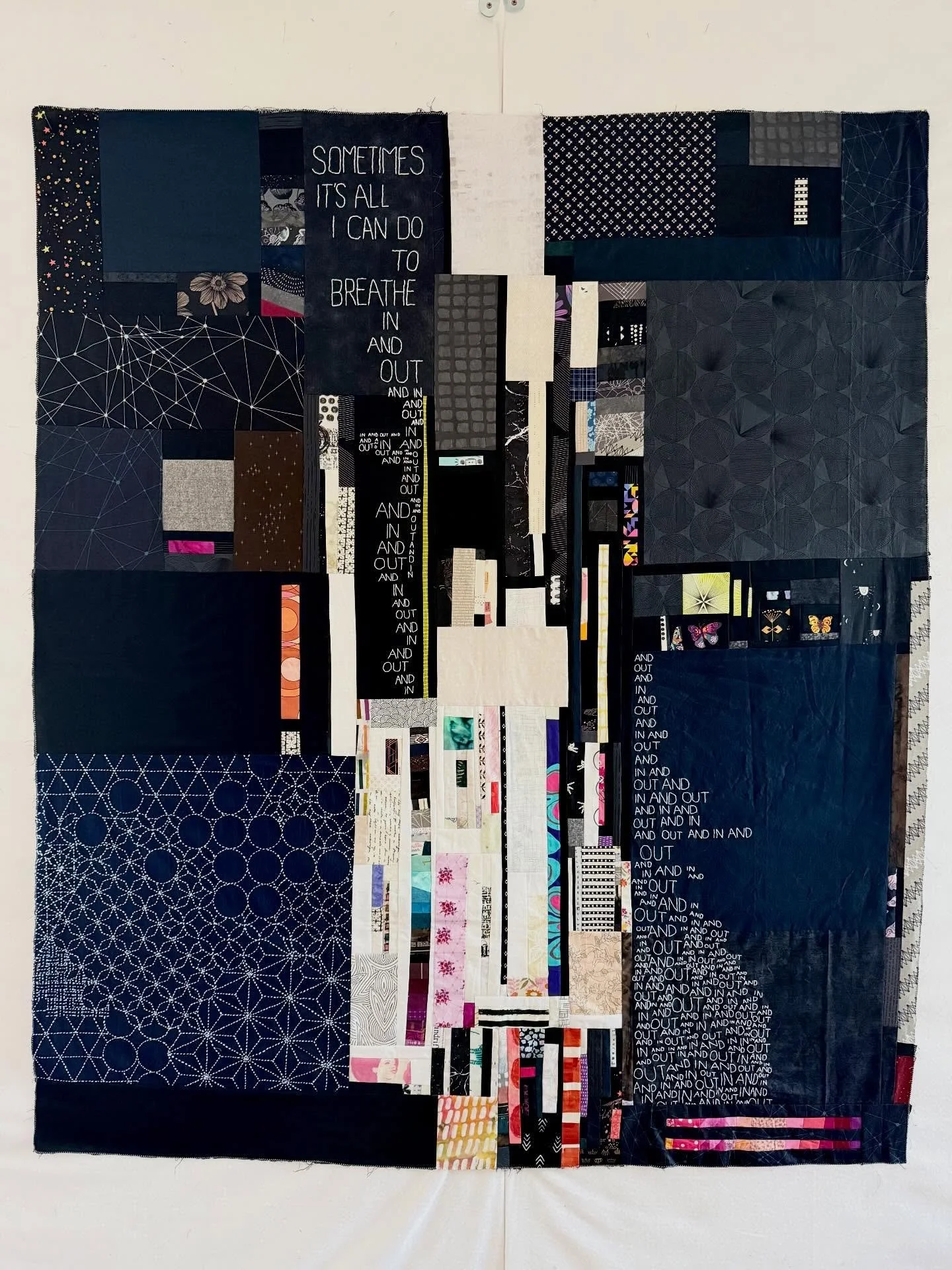 Recently I&rsquo;ve been enjoying making &ldquo;quilt poetry.&rdquo; 

It starts with a feeling. Usually something I cannot ignore. 

Then words happen. (Voice note, typed note, handwritten scribbles on the back of a piece of paper that used to be so