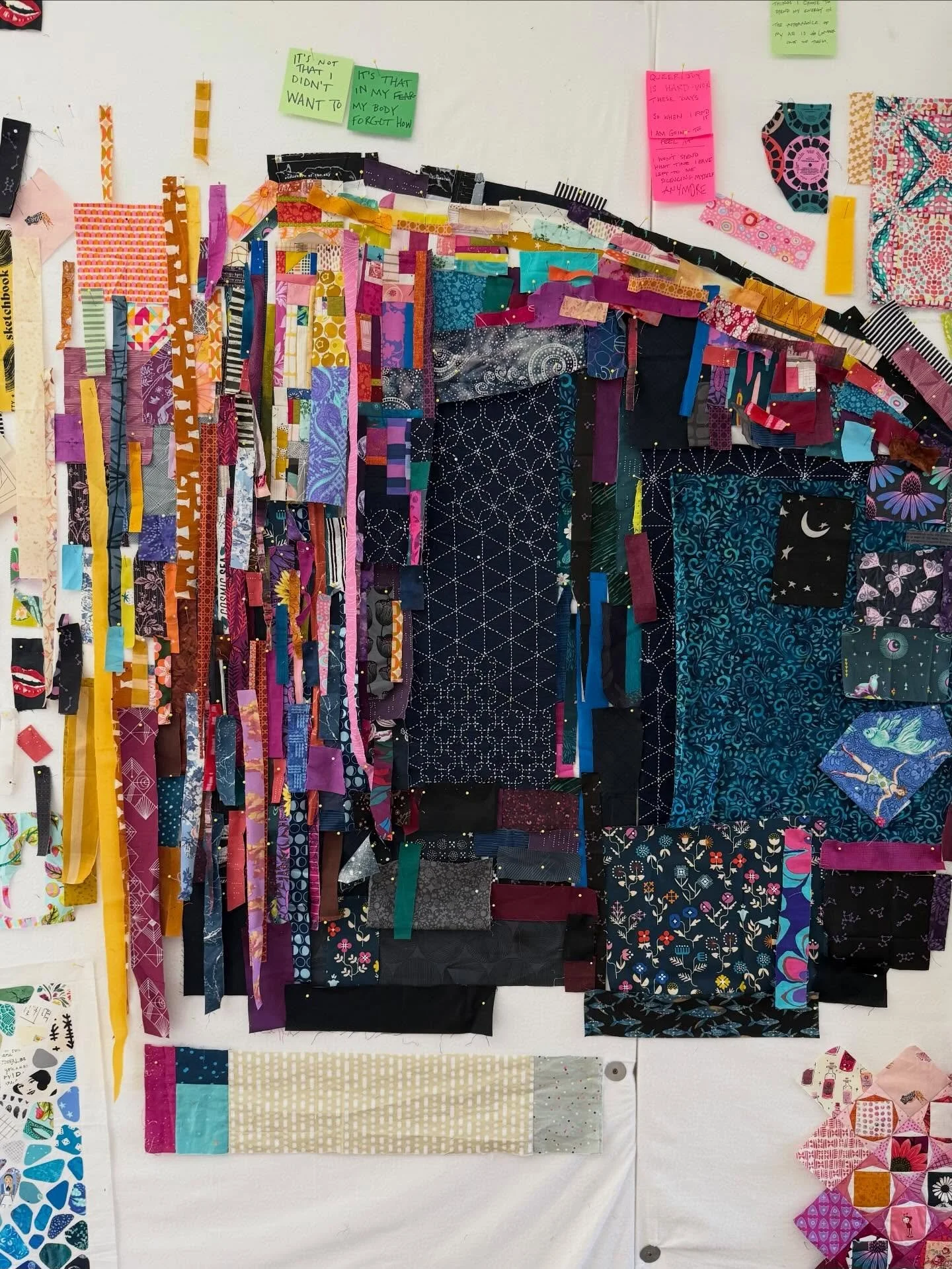 I recently showed this work in progress to a friend who said &ldquo;She&rsquo;s chaos. I love her.&rdquo;

Which pretty much says it all for me. ✨

I don&rsquo;t know what the final quilt will look like, I don&rsquo;t yet know how I&rsquo;m going to 