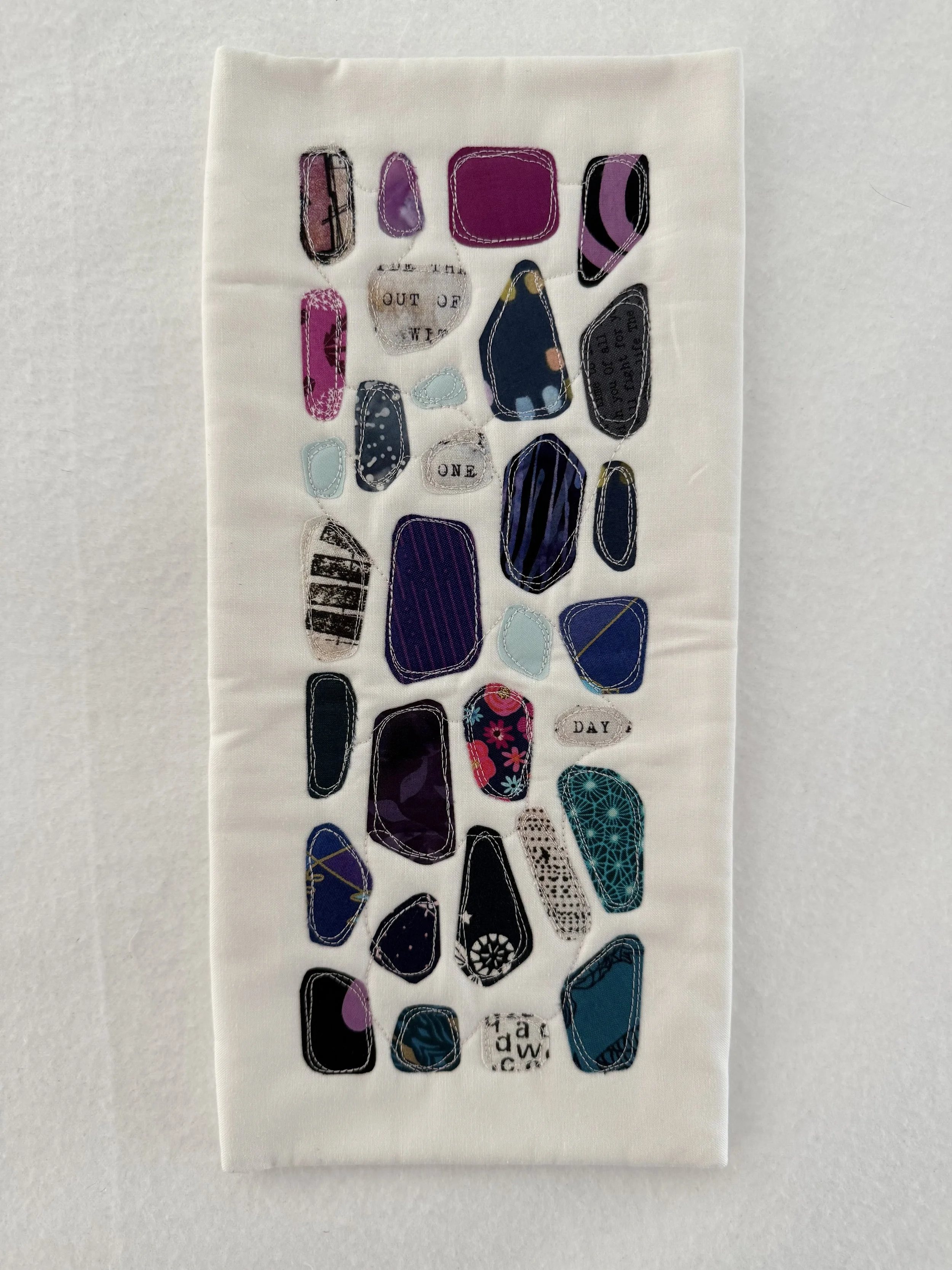 Seaglass Quilt No. 90 - 6" x 13"