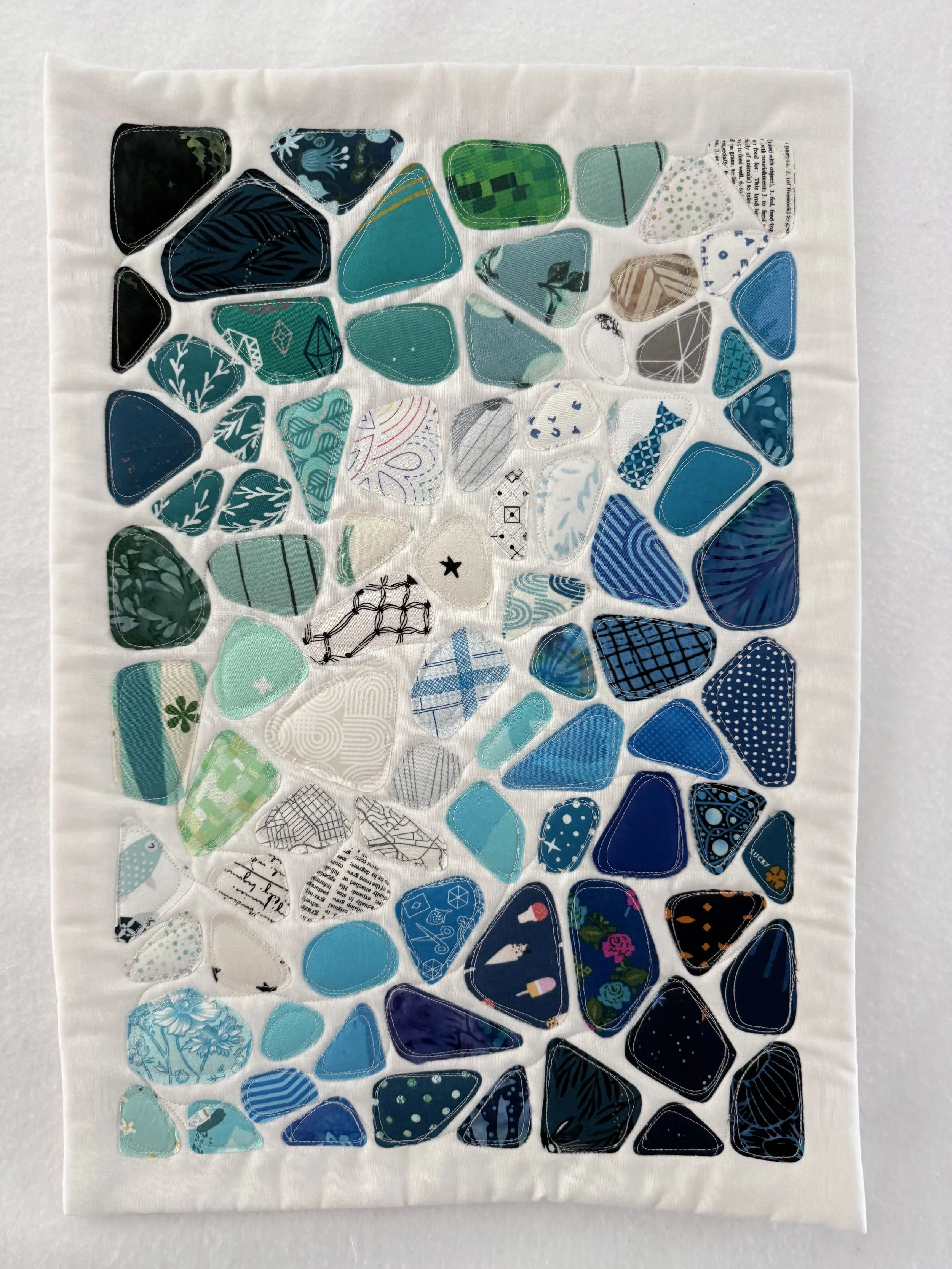 Seaglass Quilt No. 88 - 13.5" x 19.5"