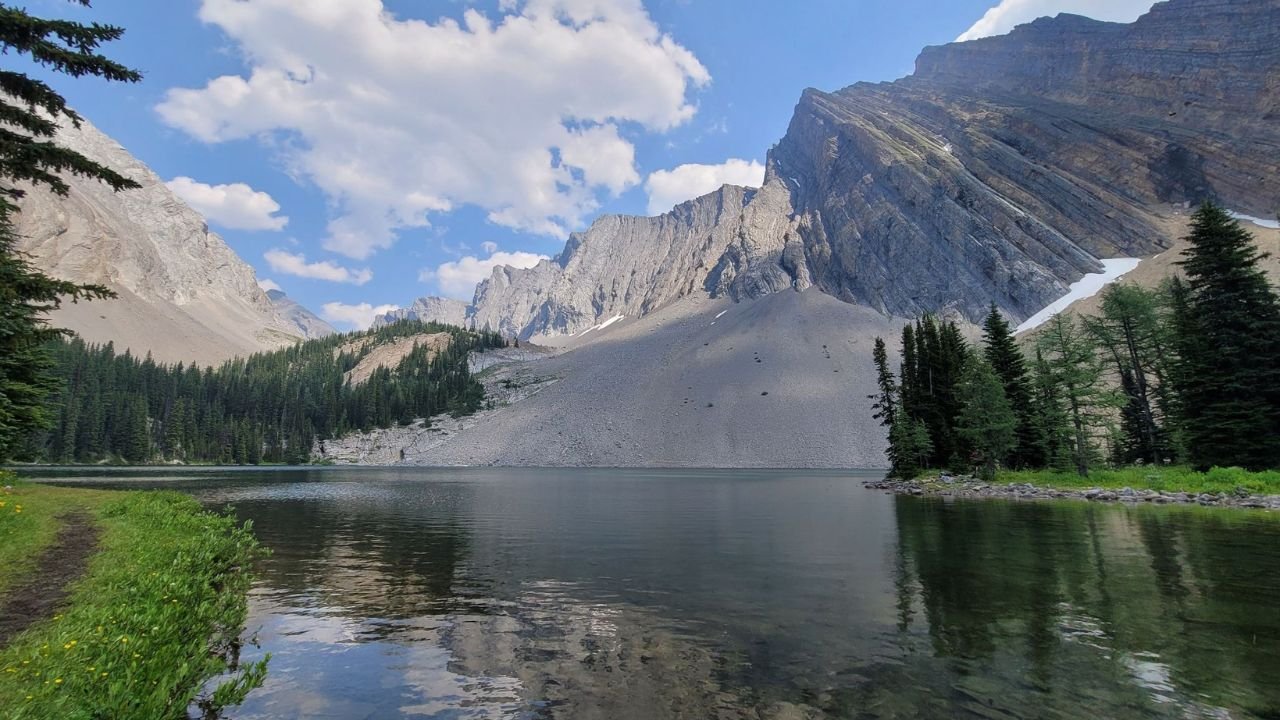 Chester Lake in Kananaskis in summer.