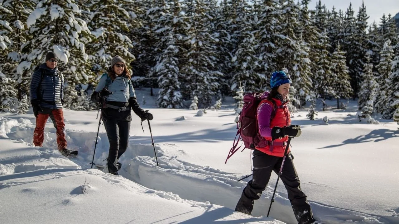 Snow Shoeing in the Canadian Rockies.