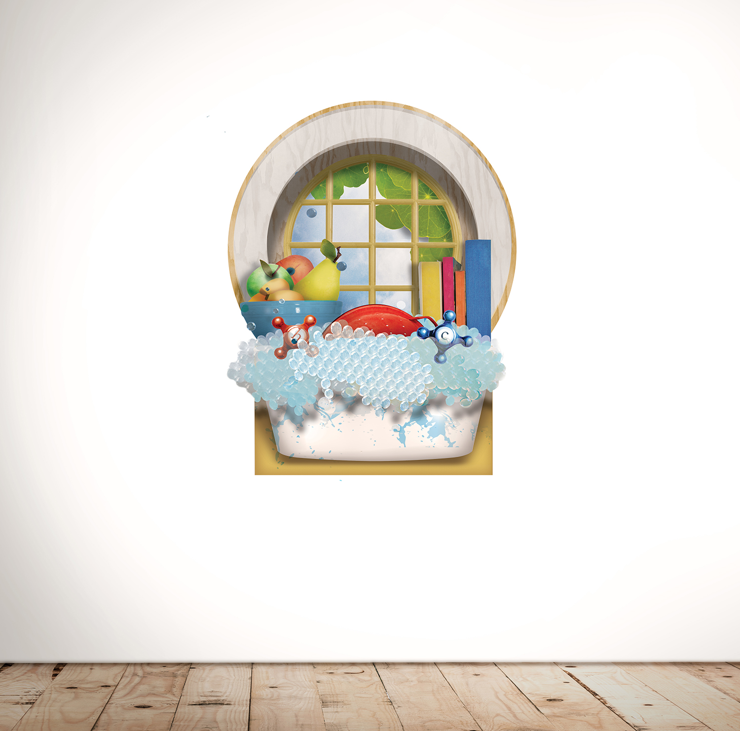 Little Yellow Kitchen - Window - Matte Wall Decal