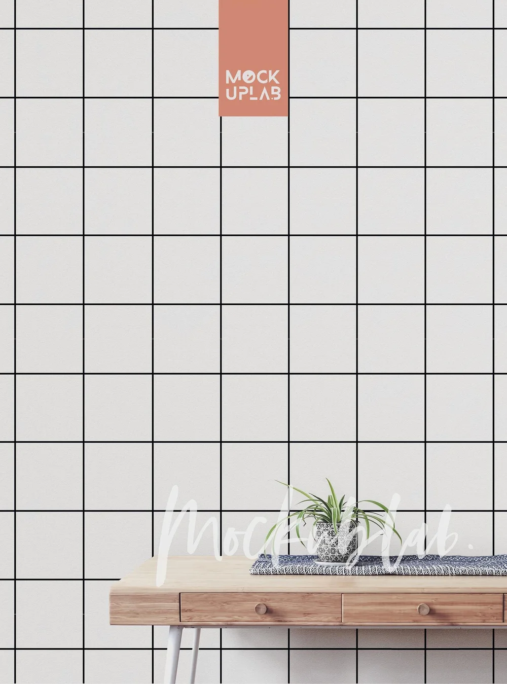 Interior Wall Mockup Console Table Wallpaper Mock up — Erin Kendal | Surface  Pattern Designer