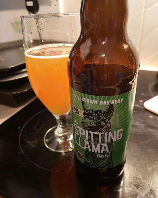 The Spitting Llama from @hillstownbrewery. A #belgian style #triple with a lot going on in terms of flavour #beer #belgianbeer