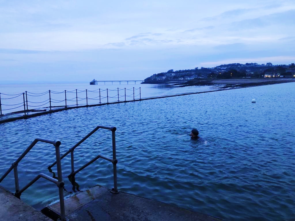 Aoife Glass: swimming in Clevedon Marine Lake