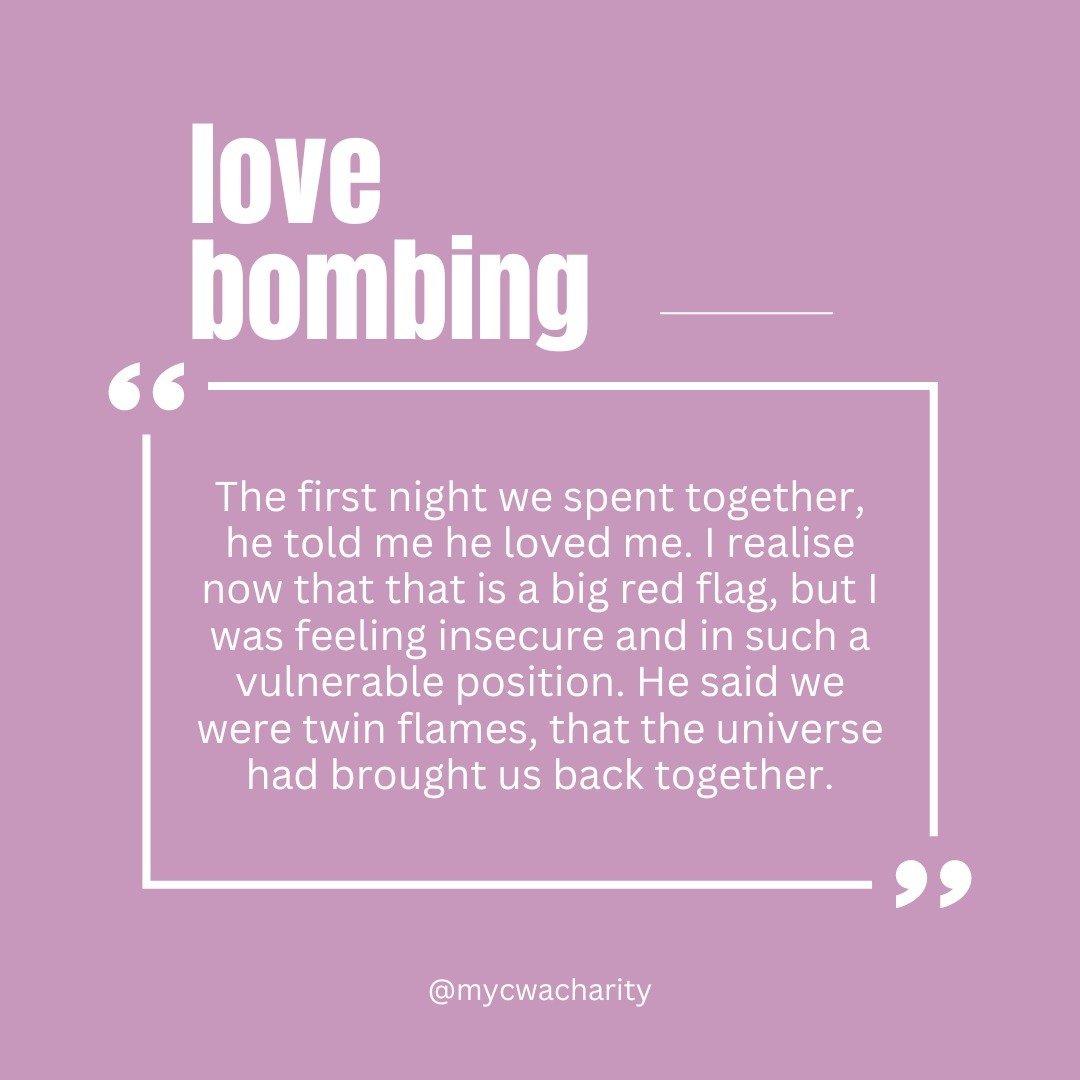 💣💥Love Bombing 💣💥

This time last year, the Crown Prosecution Service (CPS) updated its guidance on prosecuting abusive partners to include love bombing, a common tactic used to gain control in domestic abuse situations.

What is love bombing?

L