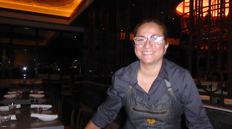 Our waitress, Sandra