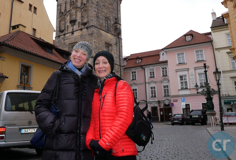 Albi and Rickee pose for a photo in Lesser Town