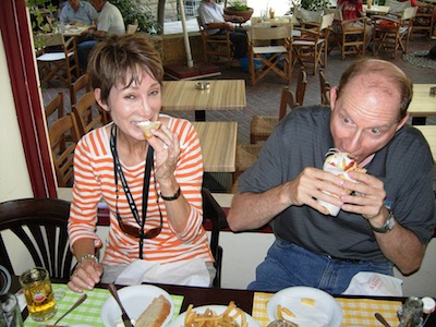 Do I look like I am enjoying the Souvlaki?