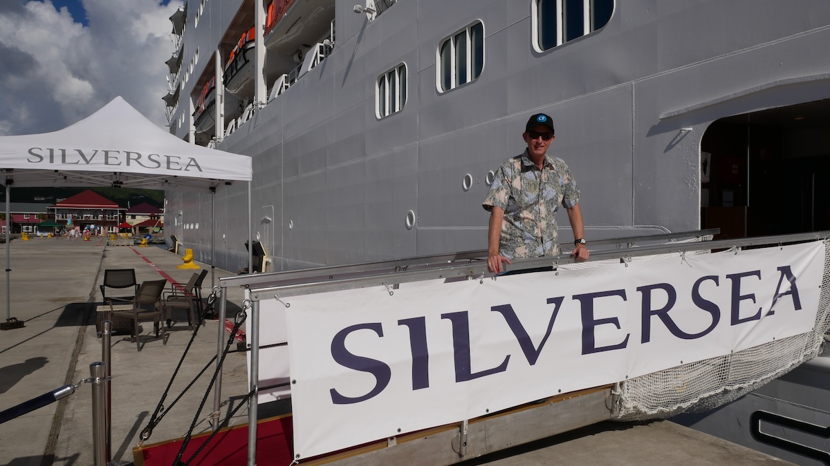 Chris Dikmen disembarks in Roadtown | Silversea Silver Spirit | CruiseReport.jpg
