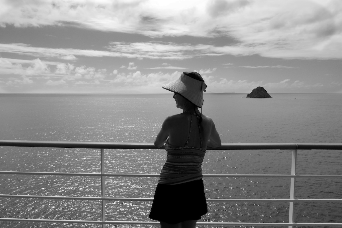 Rickee Richardson on Silver Suite Balcony | Silversea Silver Spirit | CruiseReport.jpg