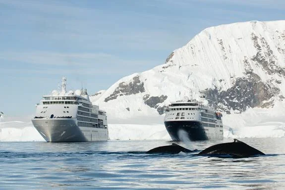 Two Silversea Ships Meet as Silver Whisper Becomes First-Ever Ship to Visit Antarctica on a World Cruise