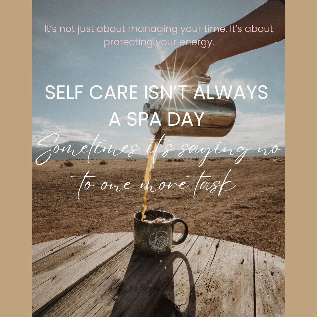 Self-care isn't something you earn by completing your to-do list.
It&rsquo;s something you weave into it.

✨ Real self-care looks like:
&ndash; Saying no without over-explaining
&ndash; Putting rest on your schedule
&ndash; Doing the most important t