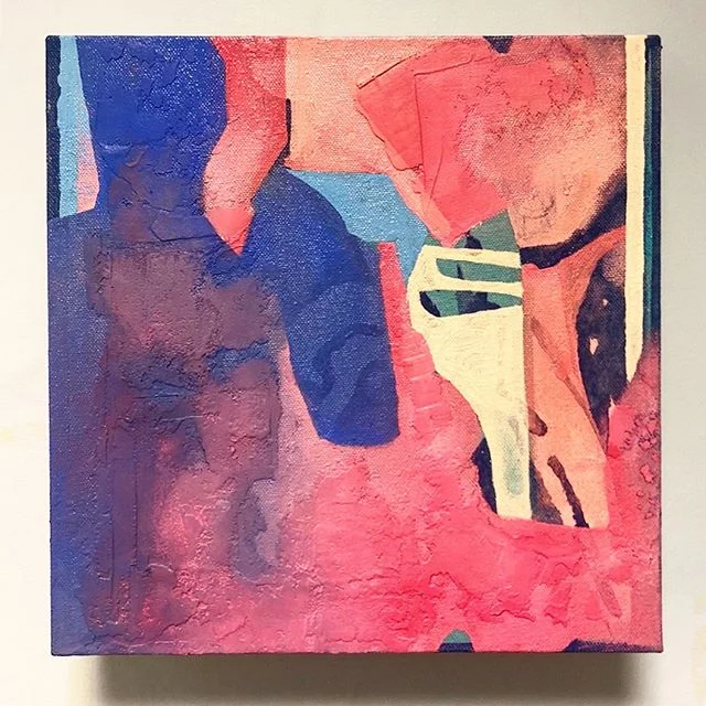 Small but bright! 🌟 #wip #oilpaint #mixedmedia #canvas #oilpainting #ombre #fade #texture #colour #abstract #belfastart #vibrant #bright #shape #artiststudio #instaart #artoftheday #abstractexpressionism