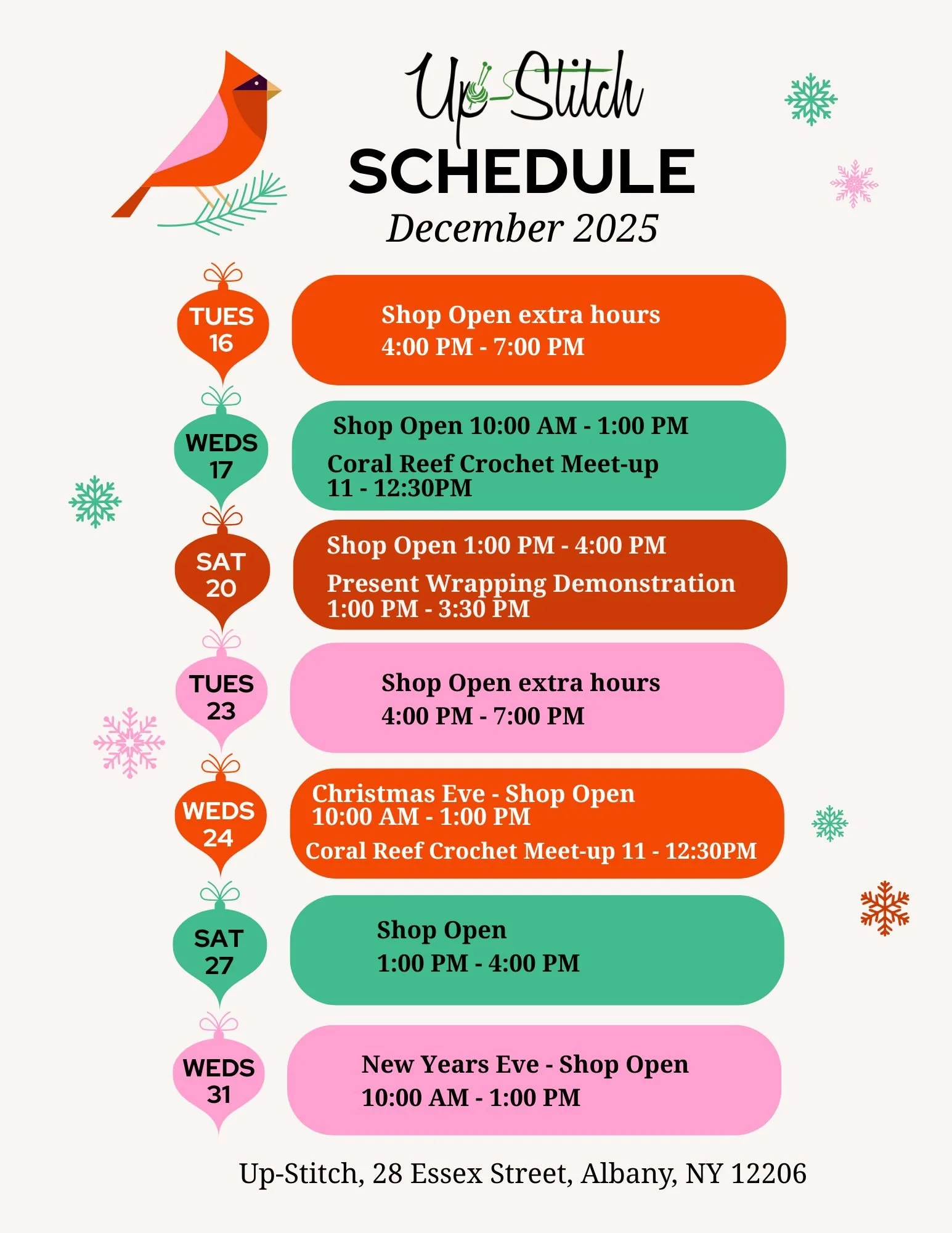 2025 Holiday Hours!
