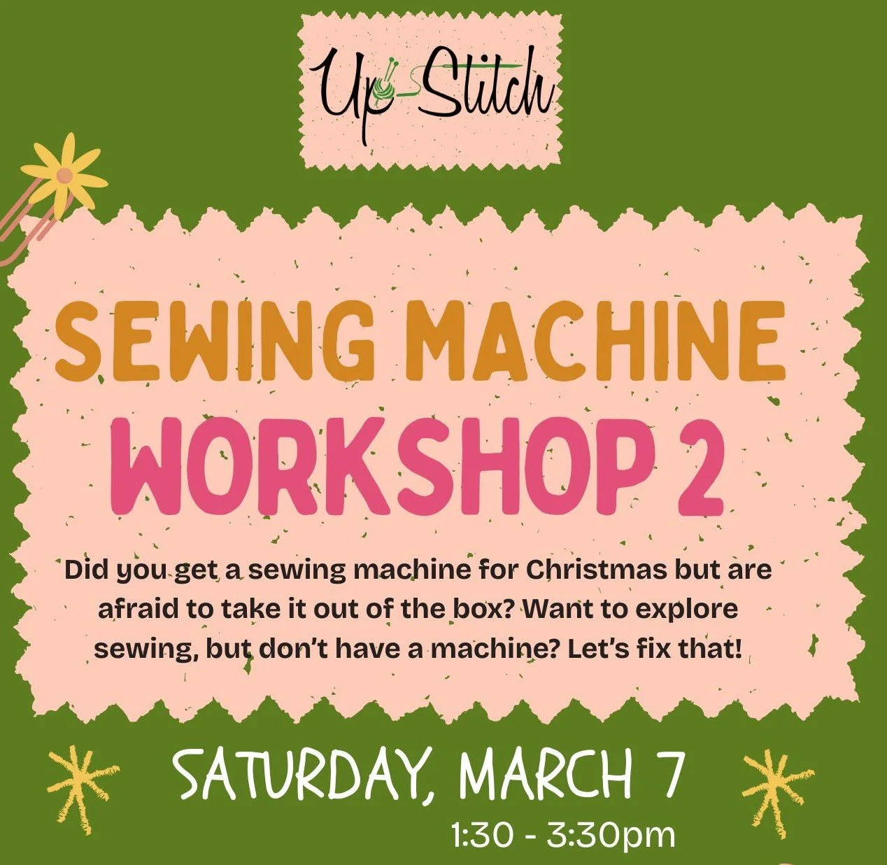 Sewing Machine Workshop 2 with Sarah from @adventuresofsarahandem 