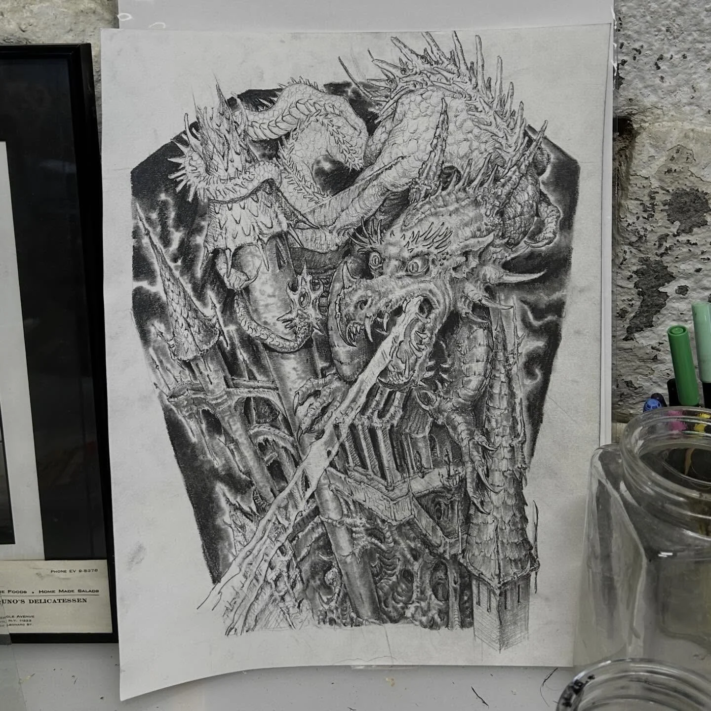 Work in progress.
To book a tattoo appointment, call @greenpointtattooco or fill out the booking form linked in my bio. 

#drawing #workinprogress #greenpointtattooco #dragonart #tattooartist