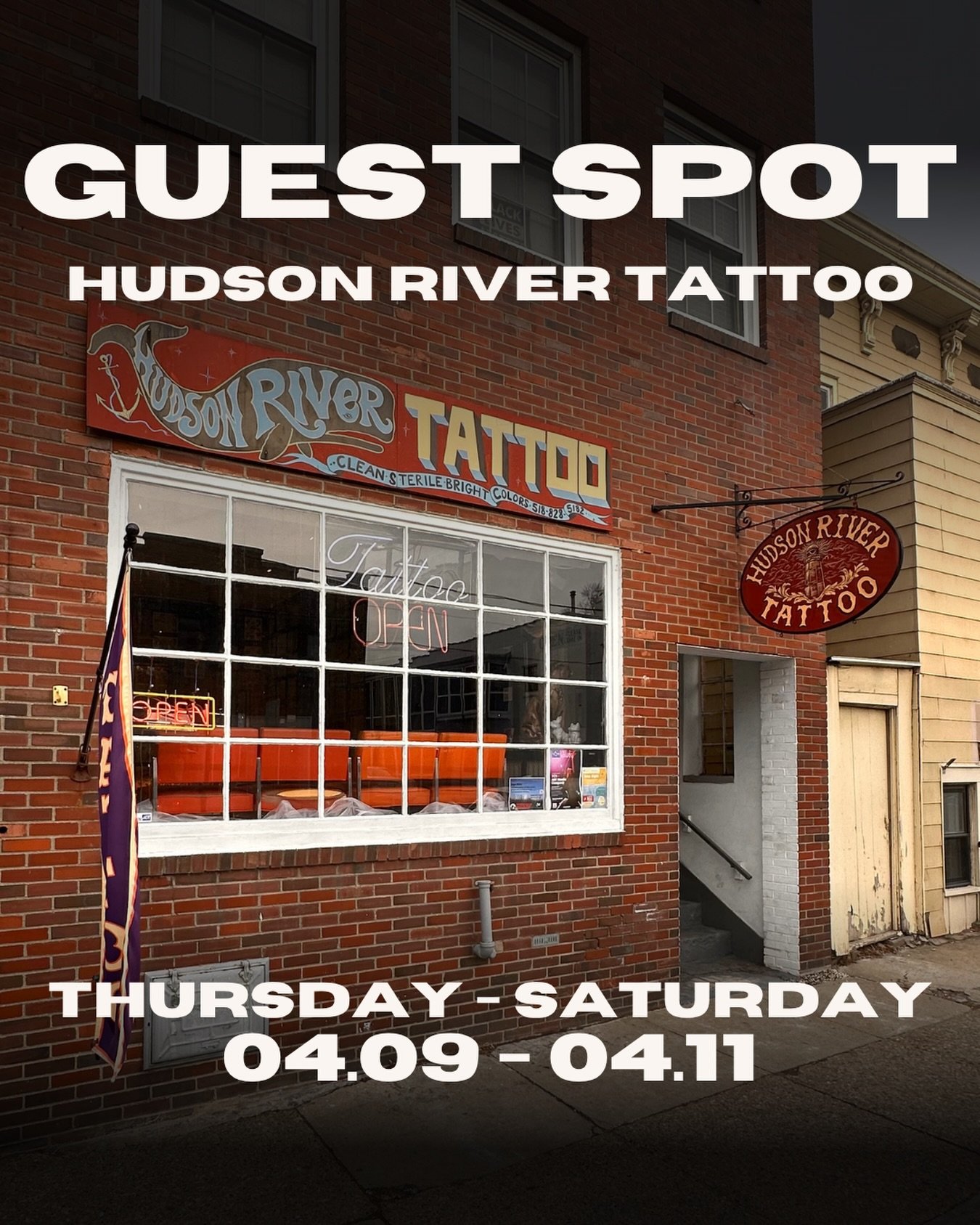 I&rsquo;ll be tattooing at @hudson_river_tattoo this week! Thursday to Saturday, 04.09-11. Call the shop to book or come as a walk-in. 

#tattoos #tattooartist #hudsonriver #tattooshop #johnreardontattoos