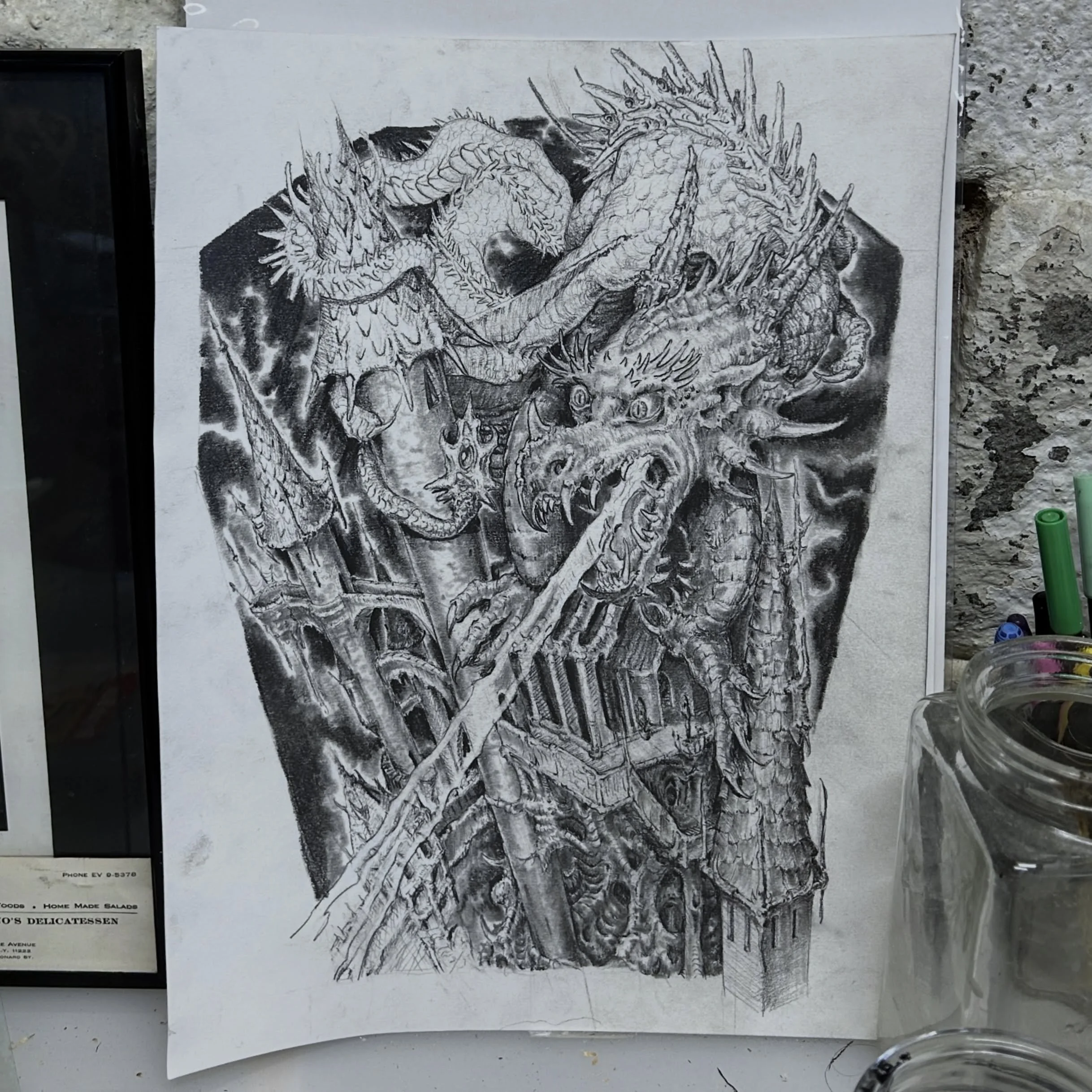 Drawing for a back piece. 

To book your next tattoo appointment, call @greenpointtattooco or send me an email - johnreardontattoos@gmail.com 

#drawing #art #tattooartists #brooklyntattoo #greenpoint