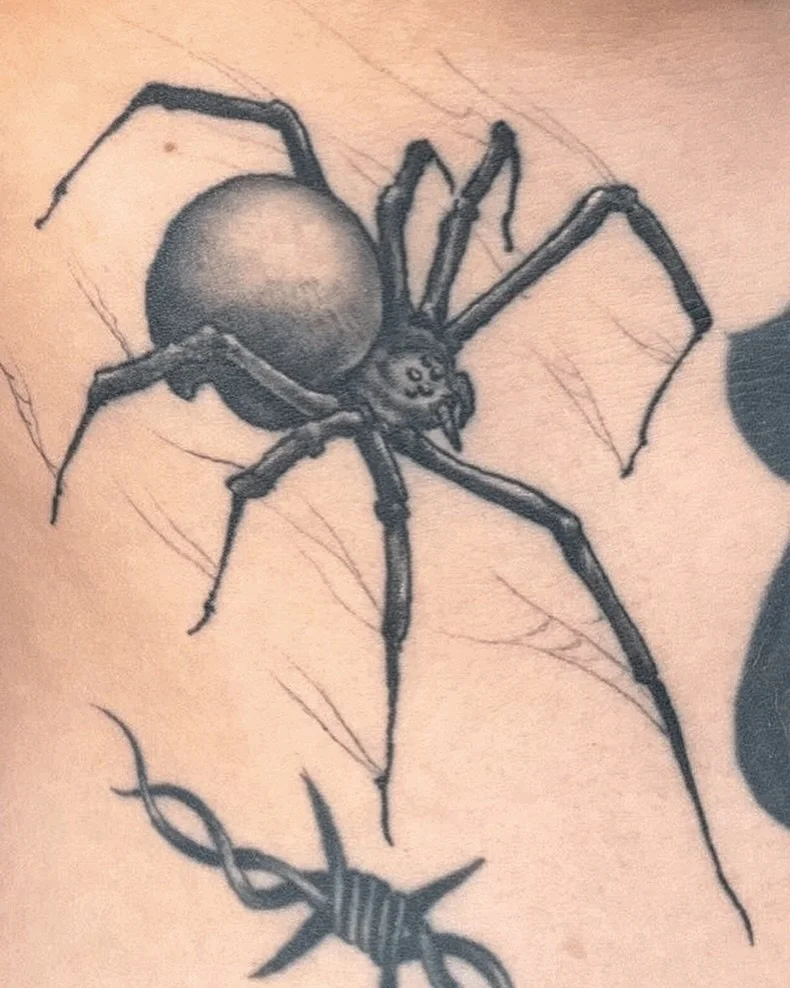 Healed spider. 
Never hesitate to tag or send me your healed tattoo pics.

#healedtattoo #blackandgreytattoo #spider #greenpointtattooco #tattooartist