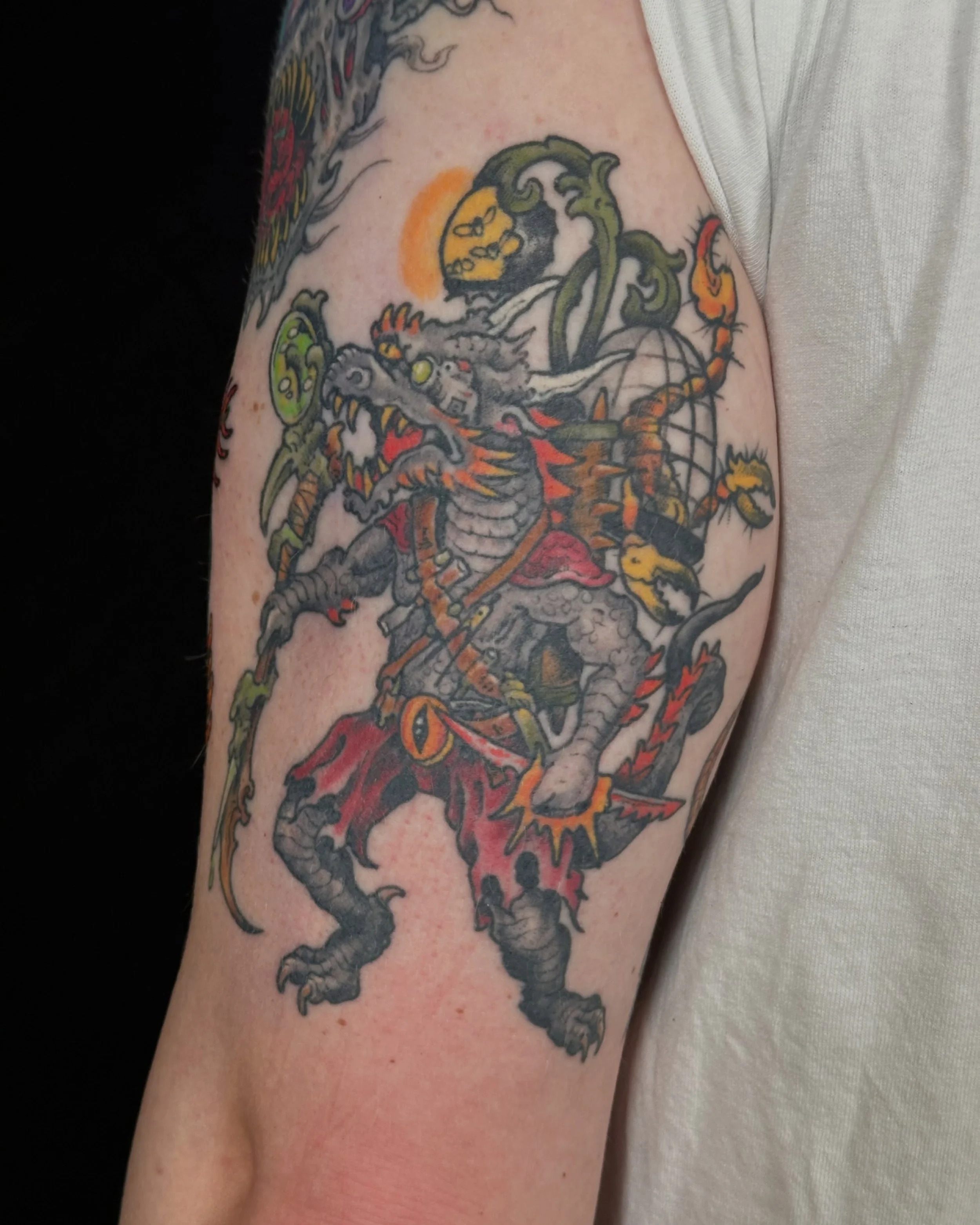 Healed Krampus tattoo. 
Tag me in your healed pics.

#healedtattoo #tattoos #krampus #greenpointtattooco