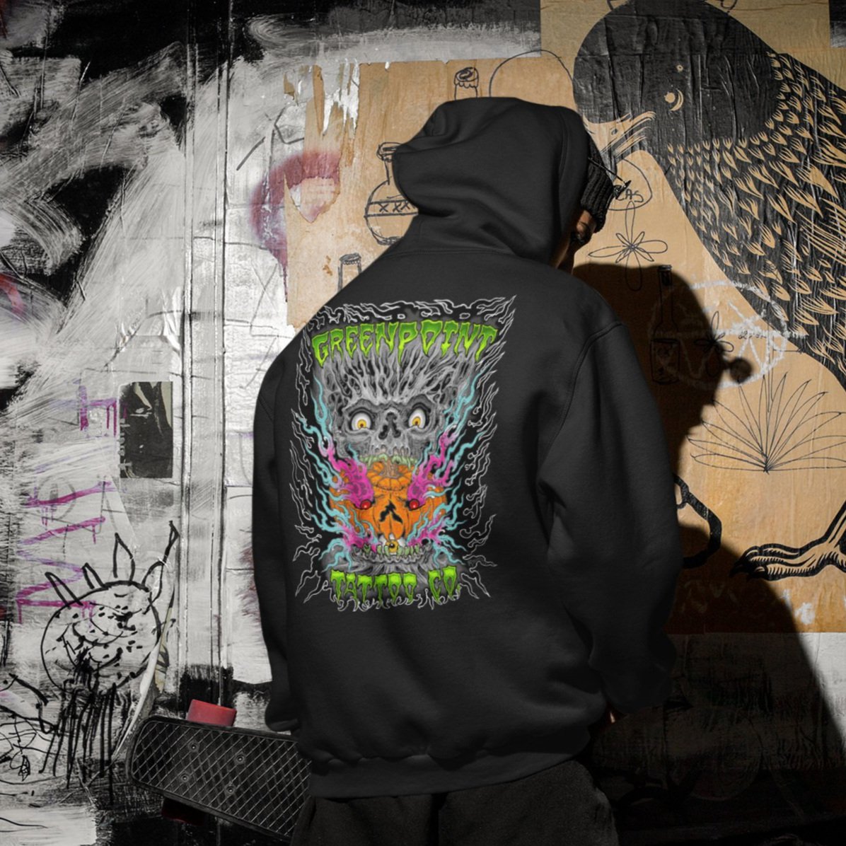 Greenpoint Graphic Hoodie | Tattoo Shop Merch — John Reardon