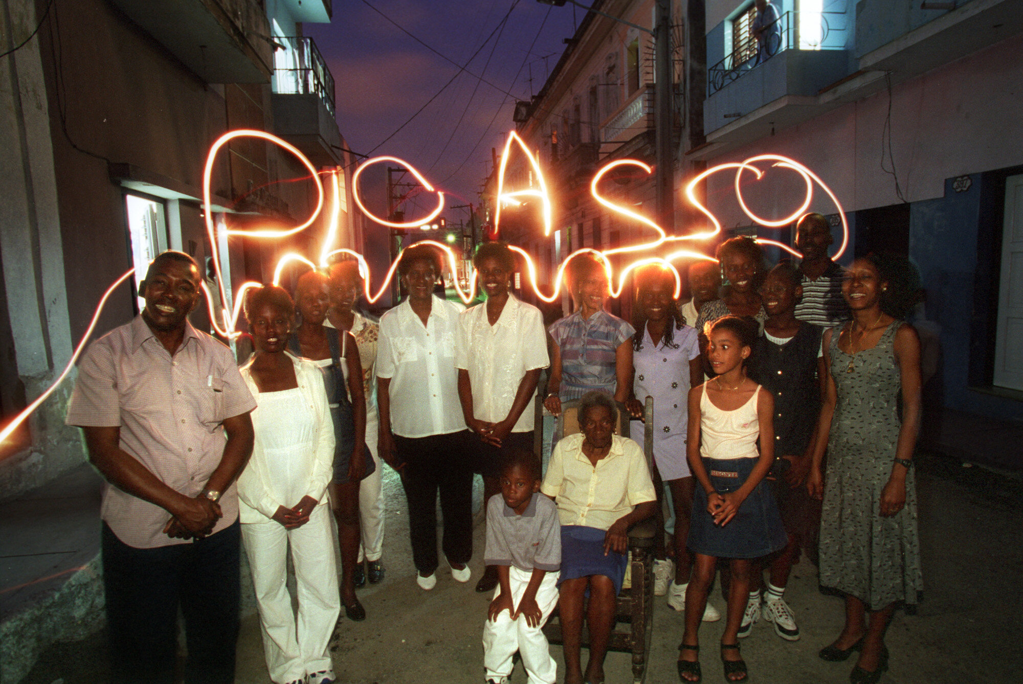  Ramon Picasso (L) and the remaining members of the Picasso family in Havana, Cuba.                        