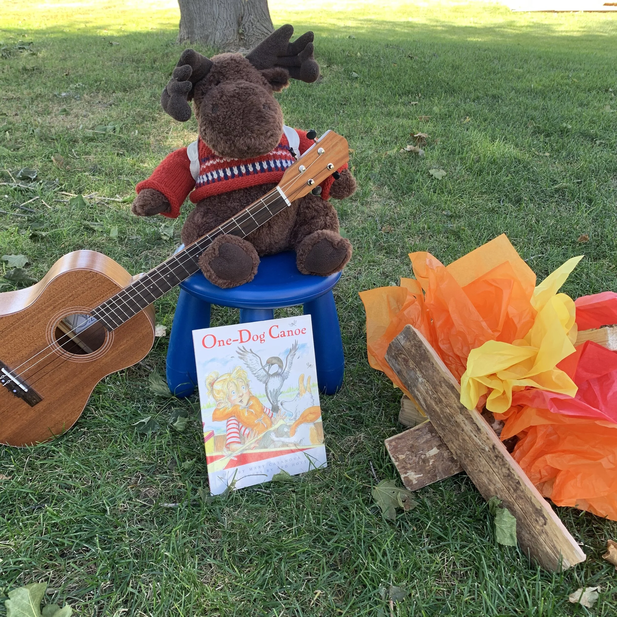 Give a moose a ukulele and he will sing you a song.