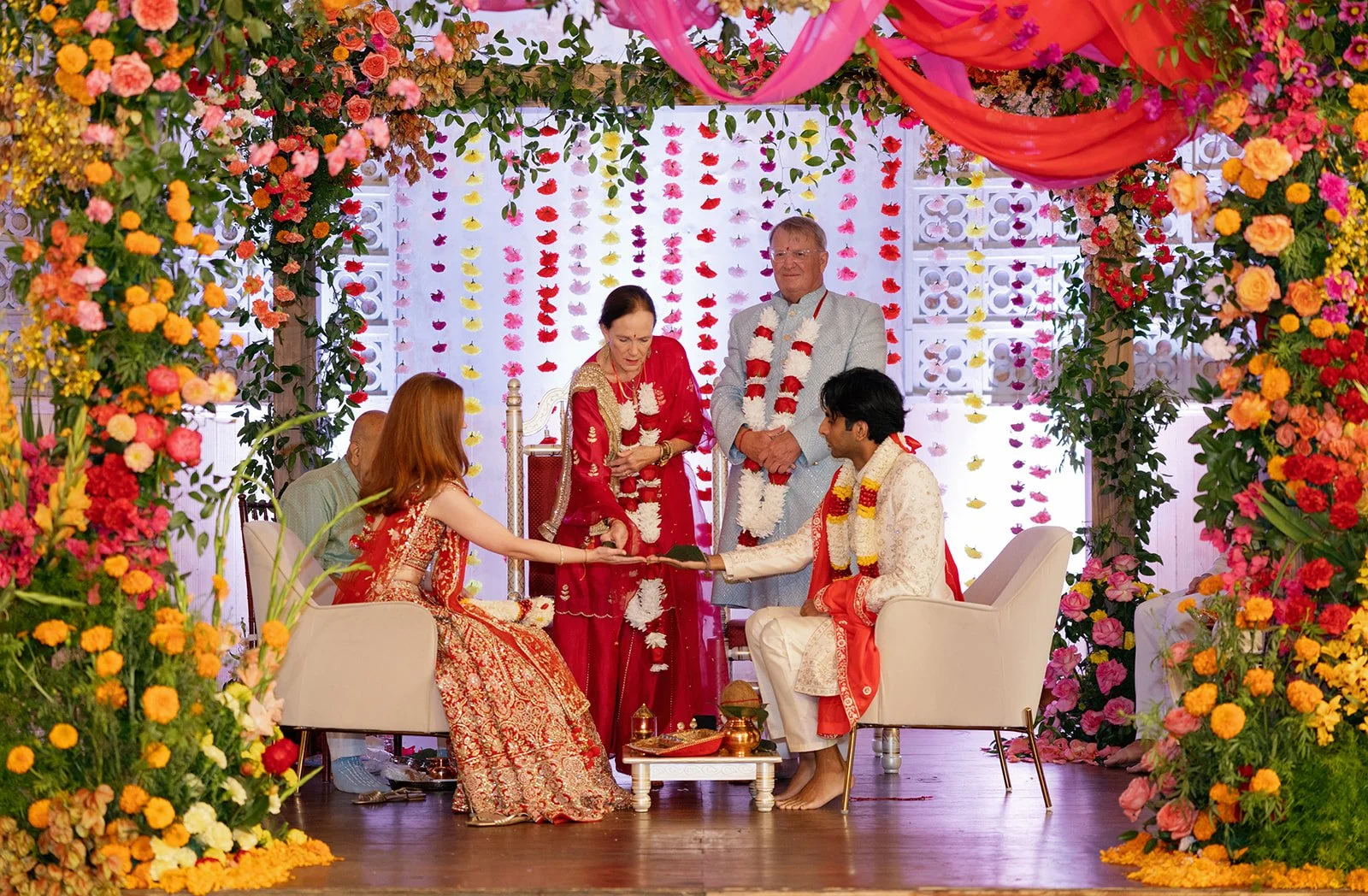 Hotel Peter and Paul New Orleans Indian wedding ceremony featured in Vogue Weddings. Indian Hindu wedding planned and designed by Everly Event Planning & Design. The best Indian wedding planner in New Orleans.
