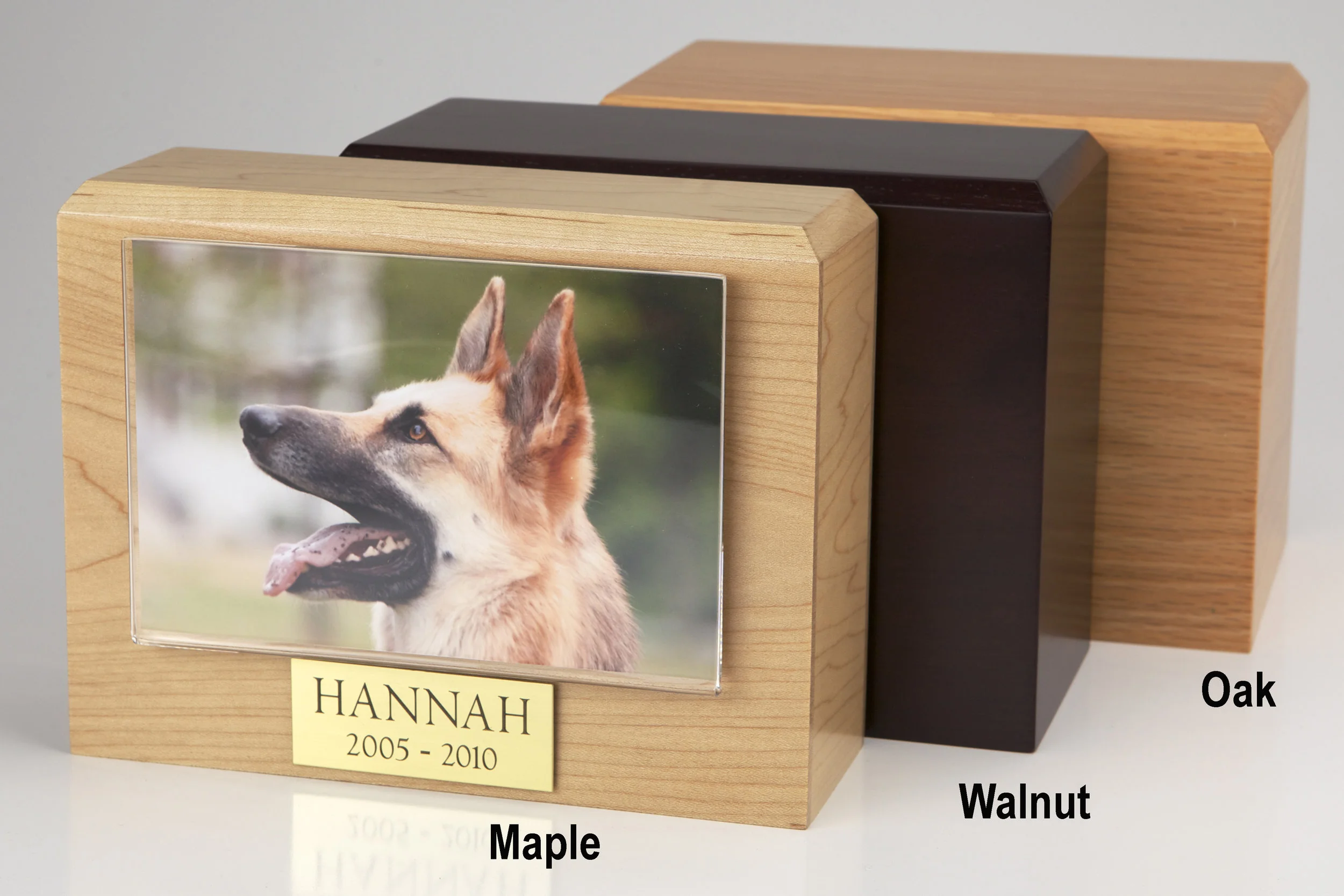 Hardwood Photo Pet Urns
