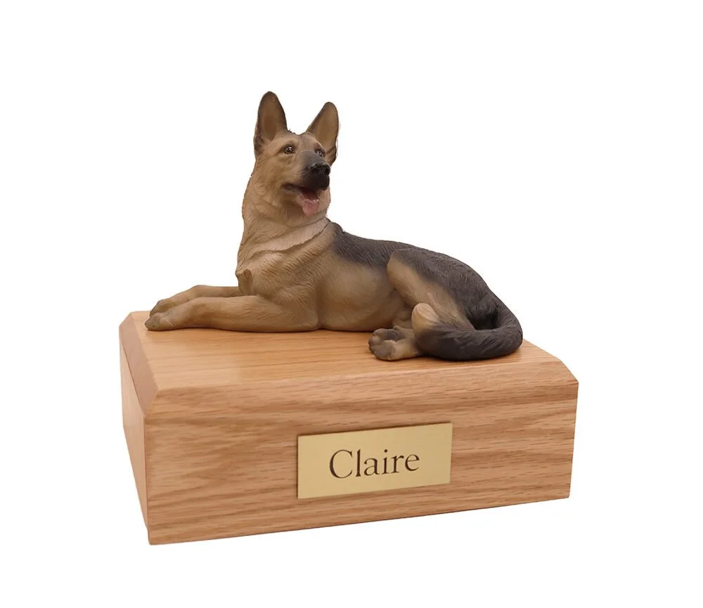 Black and Tan German Shepherd Urn