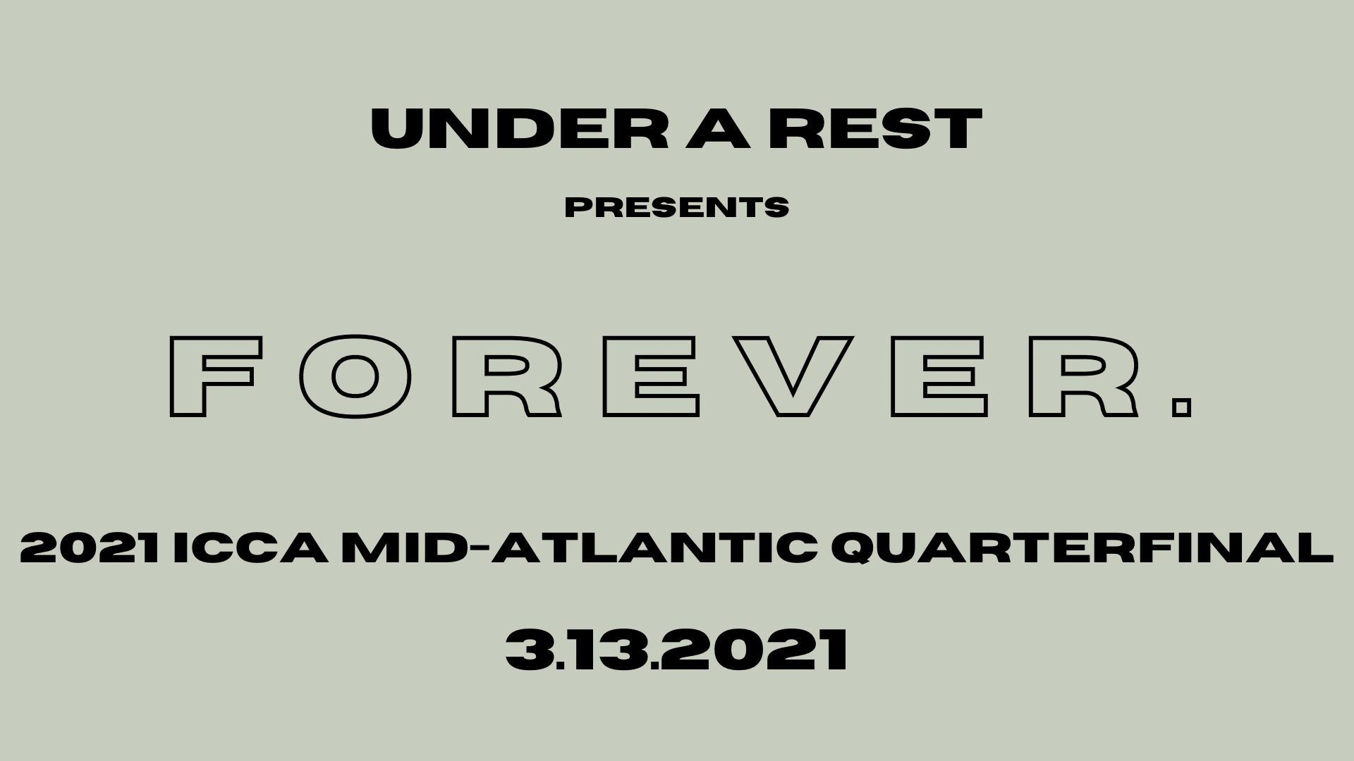 ICCA 2021 Mid-Atlantic Quarterfinal