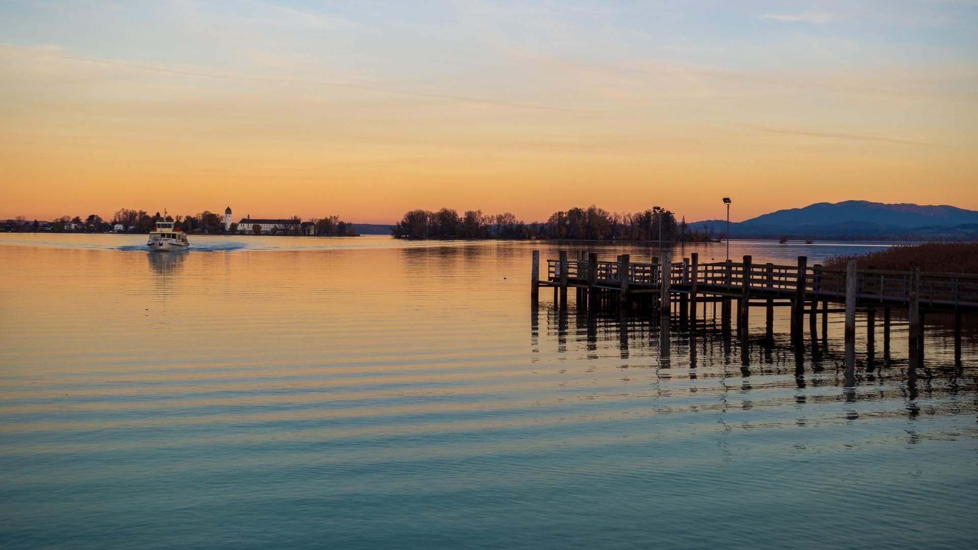 Atardecer en el Lago Chiemsee