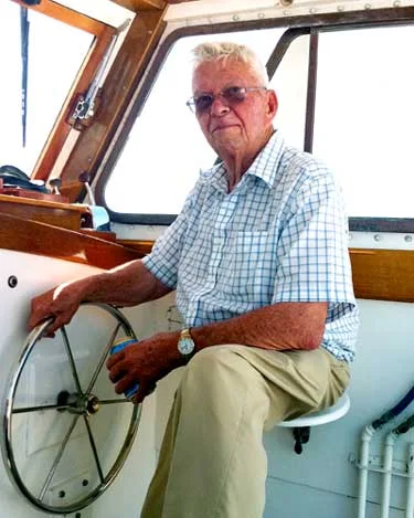 Mr. Cottle aboard Misty, August 2011.
