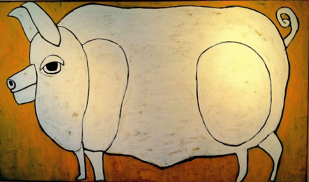 Patty the Pig (SOLD) 66 x 36