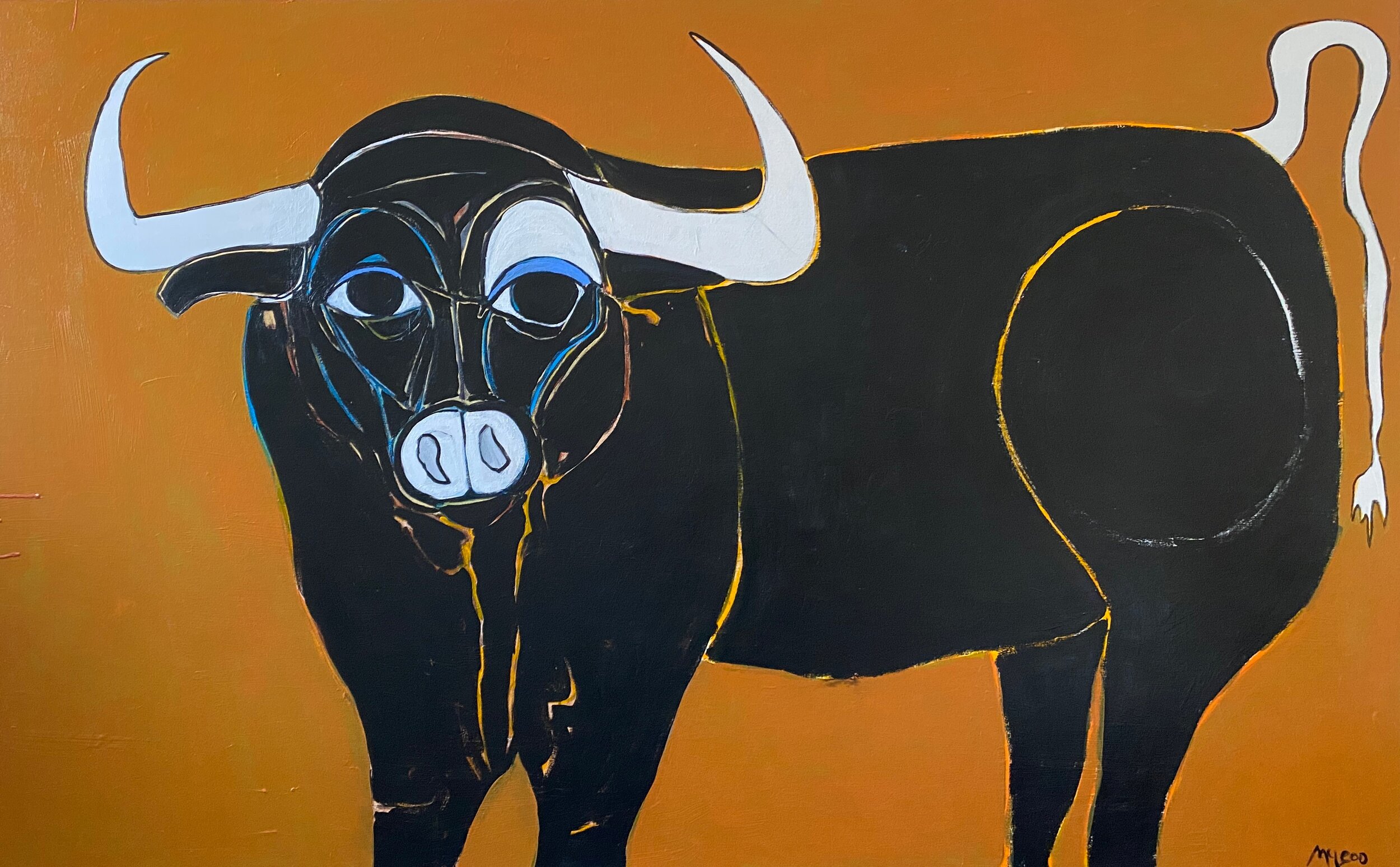 Maximo the Bull/ Acrylic on canvas/48” x 78”
