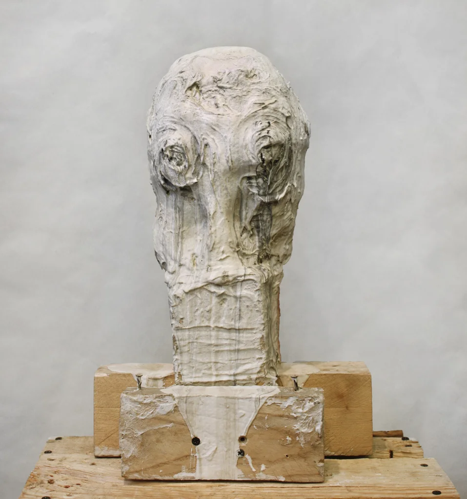 Trophy , 18 x 12 x 9”, reclaimed wood, hardware, polymer gypsum, aluminum foil, acrylic, oil, 2013