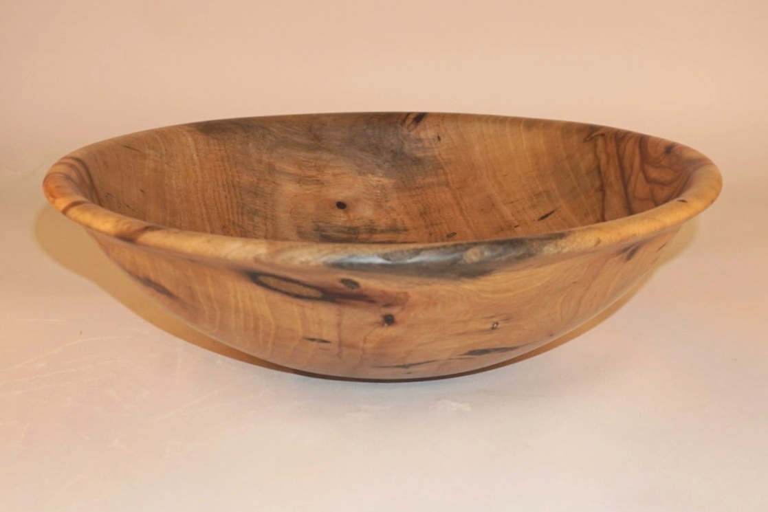 Large Spalted Walnut Wood Bowl with Ruff Edge