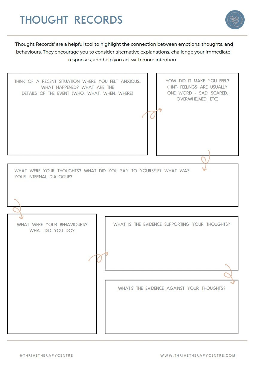 Managing Anxiety Workbook by Thrive Therapy Centre