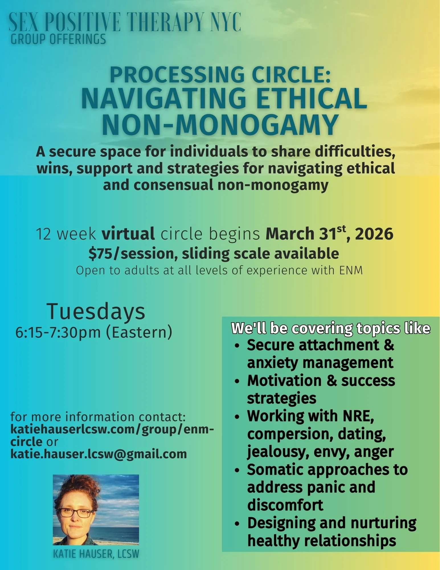 NOW OFFERING! Processing Circle: Navigating Ethical Non-Monogamy
